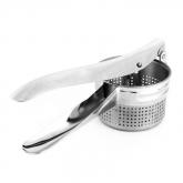 yazi Stainless Steel Potato Masher Ricer Fruit Juicer Vegetable Press Chrome Plated Home Kitchen Tool Silver