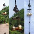 yazi Sailing Boat Antique Wind Chimes 3 Bells Hanging Outdoor Garden Windbell Baby Shower Gift