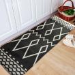yazi Non-Slip Doormat Kitchen Rugs Black&White Style European Style 40x115cm (15.7x45.3inch) Thanksgiving Gift