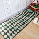 yazi Non-Slip Doormat Kitchen Rugs welcome Mat Black&White Style 40x115cm (15.7x45.3inch)