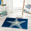 yazi Non-Slip Doormat Kitchen Rugs Mediterranean style With White Starfish 40x60cm (15.7x23.6inch)