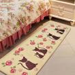 yazi Rose Kitty Fabric Non-slip Kitchen Mat Runner,54x19 Inches