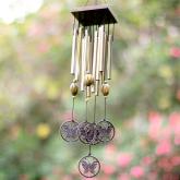 yazi Antique Butterfly Wind Chimes Metal 12 Tubes Outdoor Great Sound Christmas Gift