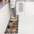 yazi Non-Slip Doormat Kitchen Rugs Mediterranean style With White Starfish 40x60cm (15.7x23.6inch) (17.7x53inch, Colorful Brick Glass Cat)