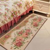 yazi Chinese Peony Fabric Non-slip Indoor/Outdoor Kitchen Rug Mat,47x18 Inches