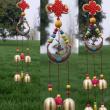 yazi Fish Wind Chimes Chinese Knot 5 Bells Copper for Outdoor Balcony Decoration Christmas Gift