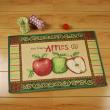 yazi Vintage Apples Jacquard Cotton Fiber Rectangular Bedroom Floor Mat Doormat,17x23 Inch