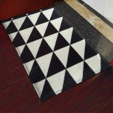 yazi Non-Slip Doormat Kitchen Rugs Black&White Style Mat Triangle Cube 40x60cm (15.7x23.6inch)